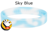 Sky Blue rubber bracelet